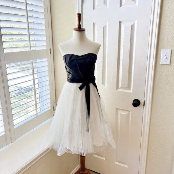 White House Black Market Strapless Tulle Party Dress - Picture 10 of 14